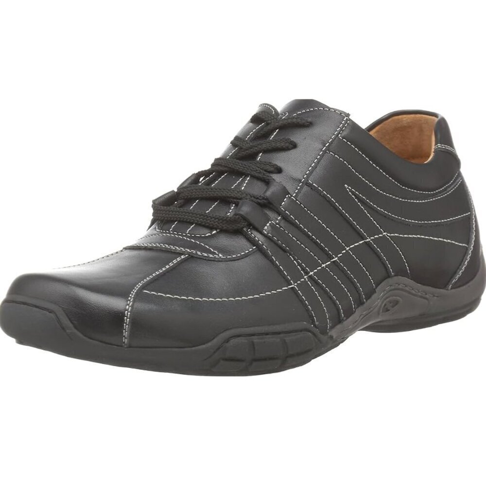 Florsheim Men's Sneakers Shoes Size 10.5 Black Leather Lace up Comfy